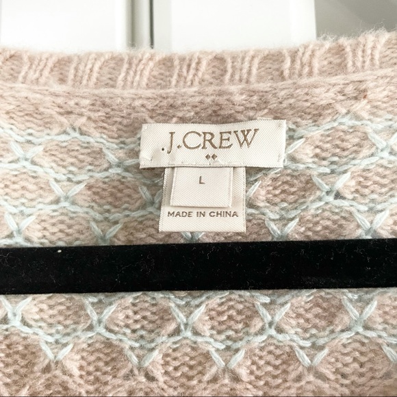 J. Crew Mint Tan Knit Lambs Wool Tunic Sweater L - Picture 6 of 14